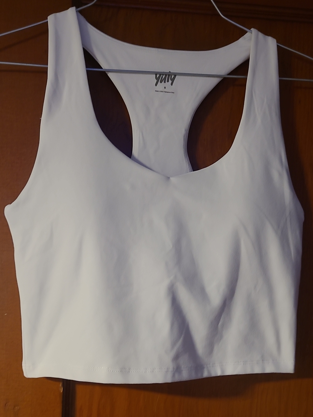 YITTY White Racerback Crop Bralette